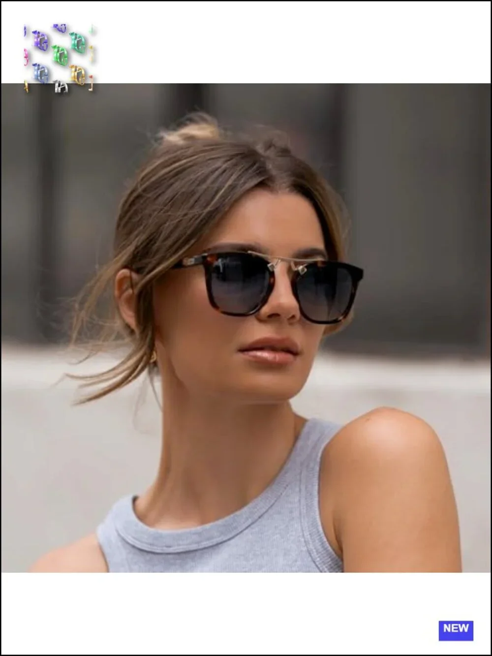 Women's Oversized Square Polarized Sunglasses UV400 Acetate Metal Double-Bridge
